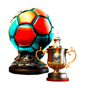 Trofeo soporte balón fútbol