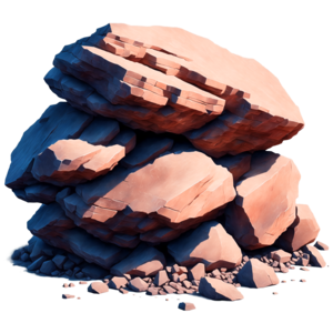 Download Isolated Large Rock with Surrounding Small Rocks PNG Online -  Creative Fabrica