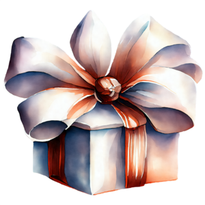 Download Beautiful Picture of a Wrapped Gift Box with Red Ribbon PNG Online  - Creative Fabrica