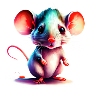 Cartoon Mouse on White