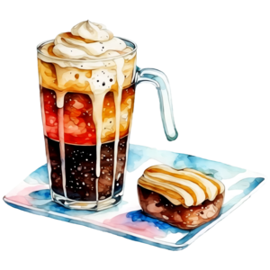 Desenho para colorir fofo de milkshake com chantilly · Creative Fabrica
