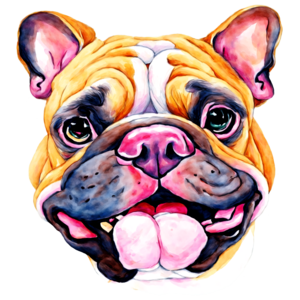 Dog Bulldog Spike Design for Machine Embroidery Digital pattern