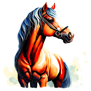 Baixe Pintura Colorida de Cavalo PNG - Creative Fabrica