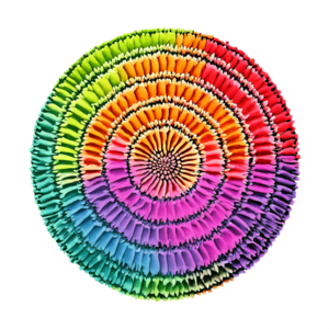 Multi colored circular spiral containing spiral, art, and background