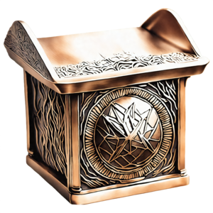 Caja de madera tallada decorativa