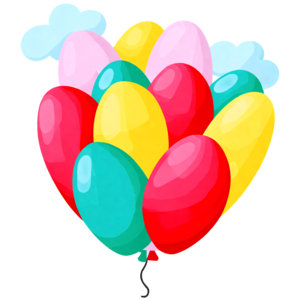 Rainbow Balloon Clipart PNG Images Graphic by lilyuri0205 · Creative Fabrica