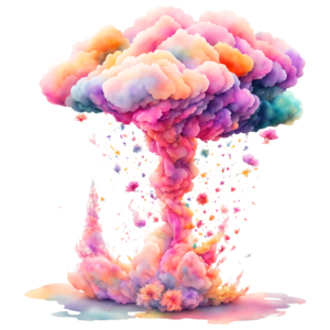 Efeito De Explosão Do Jogo Da Nuvem Em Cogumelo Negro PNG