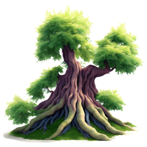 Download Tree with Large Trunk and Spreading Branches on Black Background  PNG Online - Creative Fabrica