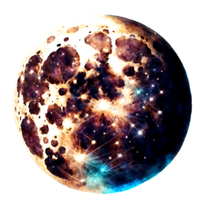 Scarica Luna piena luminosa in una notte stellata PNG Online - Creative  Fabrica