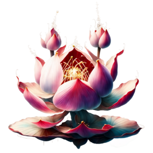 Download Beautiful Pink Lotus Flower with Open Petals PNG Online - Creative  Fabrica