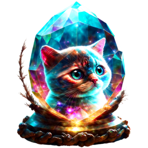 Gato gatinho mágico bola de cristal colocado base expositor globo