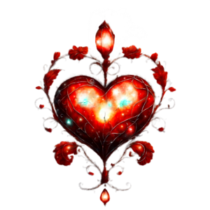 Scarica Opera d'arte di cuore luminoso per amore e romanticismo PNG Online  - Creative Fabrica