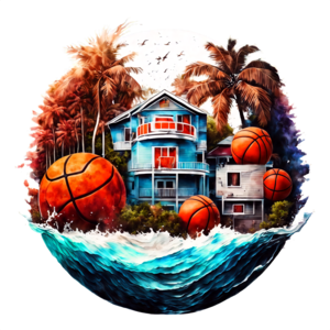 Télécharger Maison de basketball sur la plage PNG En Ligne