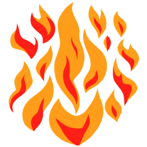 Download Fire Flames Background in Orange and Yellow PNG Online