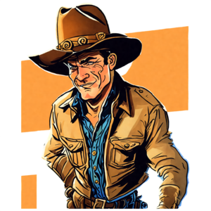 Scarica Illustrazione Promozionale di un Cowboy PNG Online - Creative  Fabrica