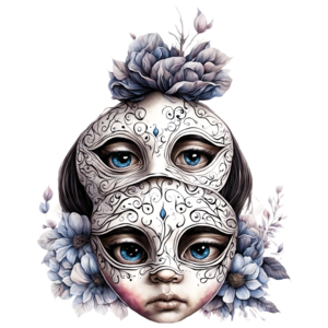 Disegno di maschere da colorare · Creative Fabrica