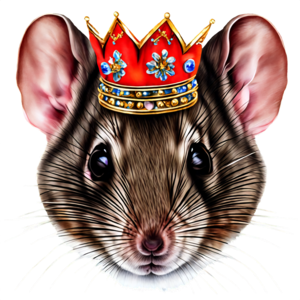 Download Brown Rat King or Queen Wearing Crown on Clouds PNG Online -  Creative Fabrica