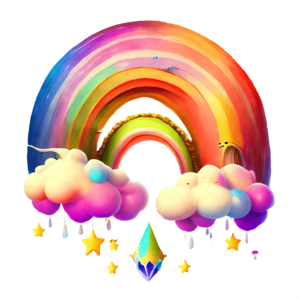 Download Aesthetic Pink Sky Rainbow Background Wallpaper