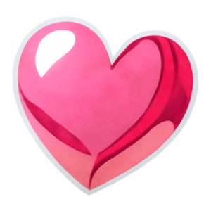Download Pink Heart-Shaped Sticker Decoration PNG Online - Creative Fabrica