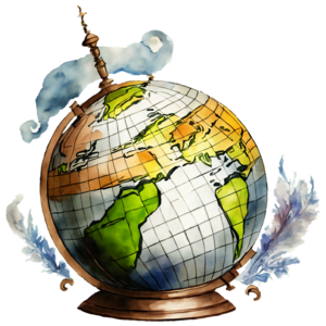 Télécharger Globe terrestre aquarelle avec des plumes - Éducatif et  inspirant PNG En Ligne - Creative Fabrica