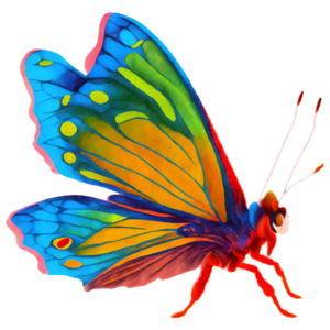 Mariposas voladoras 3D multicolores, realistas, vibrantes, con detalles  exquisitos · Creative Fabrica