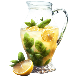 Lemonade pitcher with lemons Stock Photo by ©maxsol7 43096301