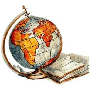 Télécharger Globe terrestre aquarelle avec des plumes - Éducatif et  inspirant PNG En Ligne - Creative Fabrica