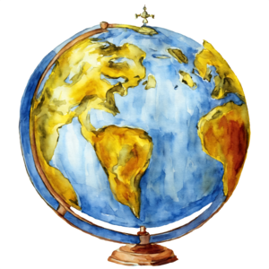 Télécharger Globe terrestre aquarelle - Outil éducatif pour apprendre sur  la Terre PNG En Ligne - Creative Fabrica