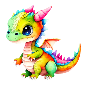 Baixe Imagem de Dragão Colorido para Filmes Animados e Jogos de Vídeo PNG -  Creative Fabrica