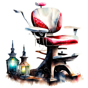 Cadeira antiga do barbeiro com cadeira do barbeiro do ouro para o homem  cadeira do barbeiro