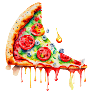 Morceaux De Pizza Réalistes. Partie De Pizza Fraîche Avec Fromage