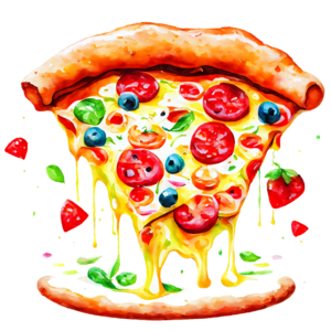 Download Delicious Pizza Tower with Assorted Toppings PNG Online - Creative  Fabrica