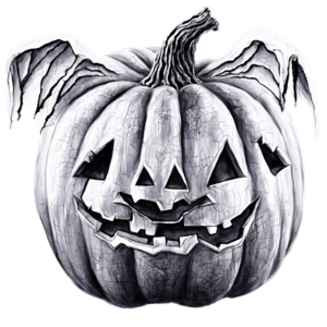 Morcego fofinho decoração de halloween desenho simples com contorno png