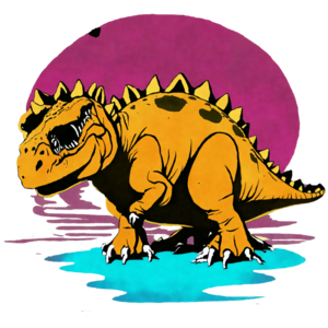 Baixe Green T-Rex Dinossauro em Postura de Ataque PNG - Creative