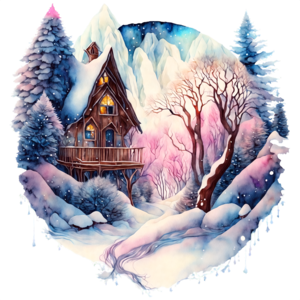 Winter Painting Free Art Printable to Frame Anywhere - Bless'er House