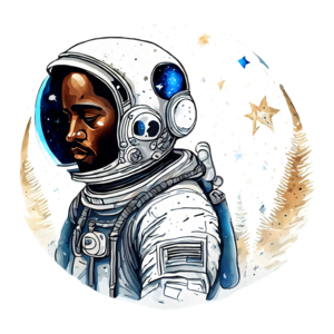 Desenho Astronauta Alienígena Roxo Planeta E Estrelas PNG