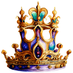 Baixe Coroa Real com Design Roxo e Dourado PNG - Creative Fabrica