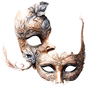 Download Broken and Decorated Venetian Masquerade Masks PNG Online -  Creative Fabrica