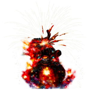 fundo de cidade de pixel art com fogos de artifício de ano novo