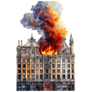 Vetor chamas de fogo queimando realista com fumaça imagem vetorial de  klyaksun© 355566252