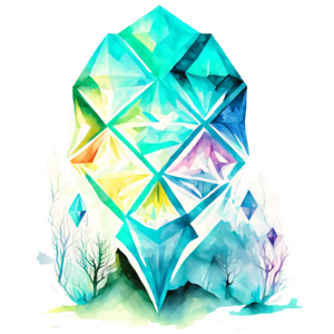 Download Colorful Diamond Ice Cube Artwork PNG Online - Creative Fabrica