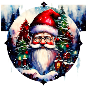 Joyeux Noël Père Noël paysage IM & Papier A4 h l & outlook & enveloppe & 2  cartes A5 & signets joyeux_noel_321c2b3e_00_hugo -   (angelinascreations)