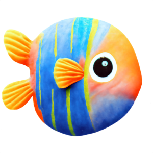 Descarga Juguete de pez de peluche colorido o artículo decorativo PNG En  Línea - Creative Fabrica