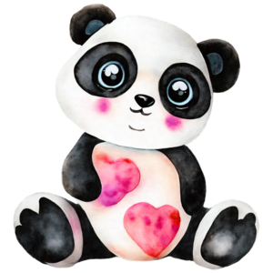 Lindo e adorável urso panda dos desenhos animados · Creative Fabrica