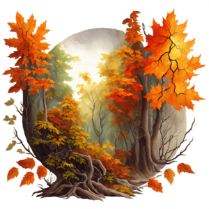 Cute Autumn / Fall Forest Clipart Gráfico por VR Digital Design · Creative  Fabrica