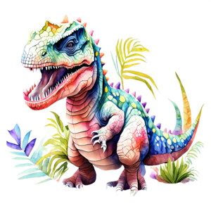 Desenho de contorno preto do dinossauro rex sobre fundo branco para colorir