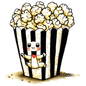 Peluche Nourriture Popcorn Mignon