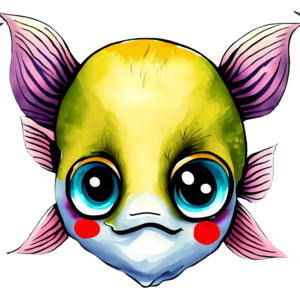 Download Adorable Cartoon Fish Illustration PNG Online - Creative