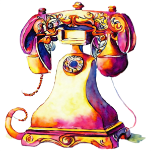 Baixe Desenho de Telefone Antigo Colorido PNG - Creative Fabrica