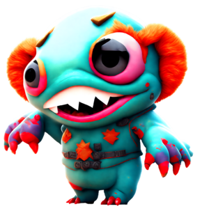 Télécharger Personnage de monstre jouet coloré PNG En Ligne